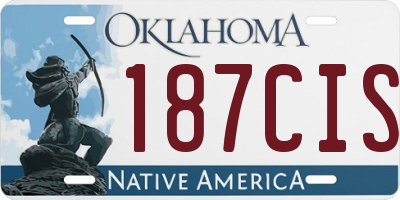 OK license plate 187CIS