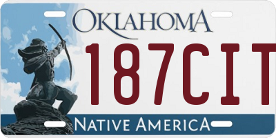 OK license plate 187CIT