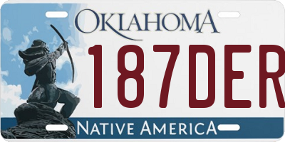 OK license plate 187DER