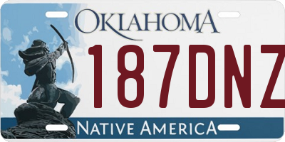 OK license plate 187DNZ