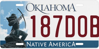 OK license plate 187DOB