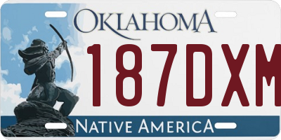OK license plate 187DXM