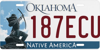 OK license plate 187ECU