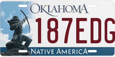 OK license plate 187EDG