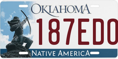 OK license plate 187EDO
