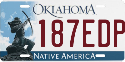 OK license plate 187EDP