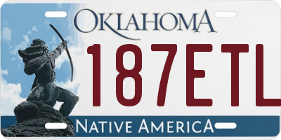 OK license plate 187ETL