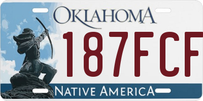 OK license plate 187FCF