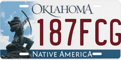 OK license plate 187FCG