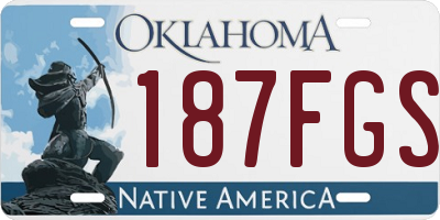 OK license plate 187FGS