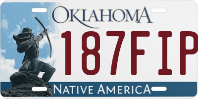 OK license plate 187FIP