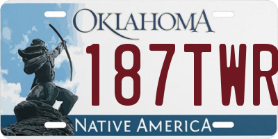 OK license plate 187TWR
