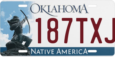 OK license plate 187TXJ