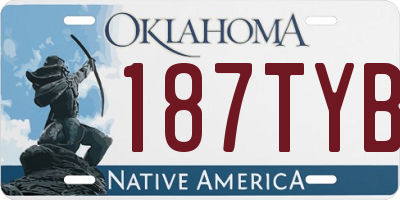 OK license plate 187TYB
