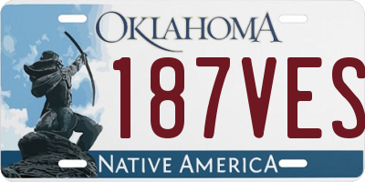 OK license plate 187VES