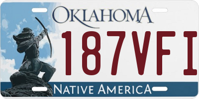 OK license plate 187VFI