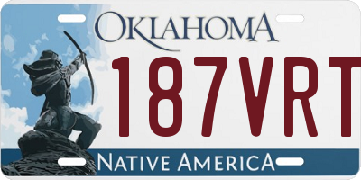 OK license plate 187VRT