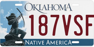 OK license plate 187VSF