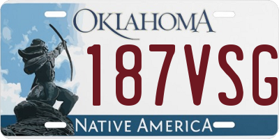 OK license plate 187VSG