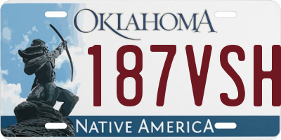 OK license plate 187VSH
