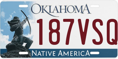 OK license plate 187VSQ