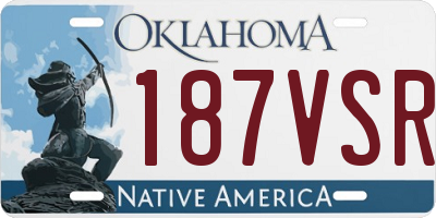OK license plate 187VSR