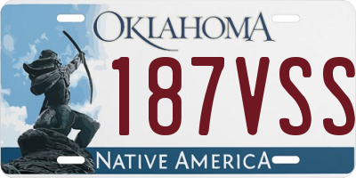 OK license plate 187VSS