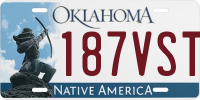 OK license plate 187VST