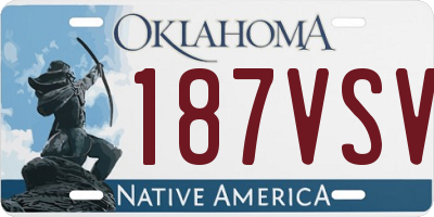 OK license plate 187VSV