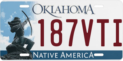 OK license plate 187VTI