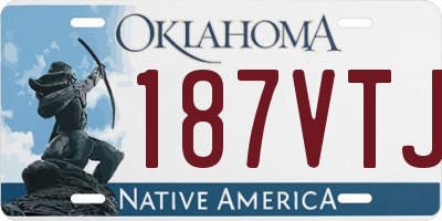 OK license plate 187VTJ