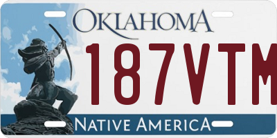 OK license plate 187VTM