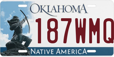 OK license plate 187WMQ