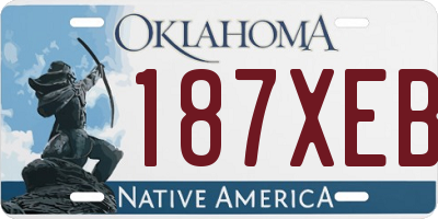 OK license plate 187XEB