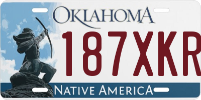 OK license plate 187XKR
