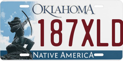 OK license plate 187XLD