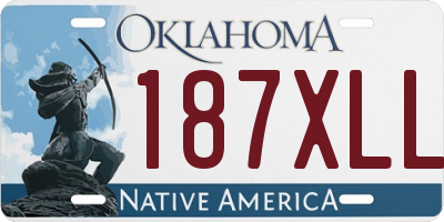 OK license plate 187XLL
