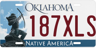 OK license plate 187XLS