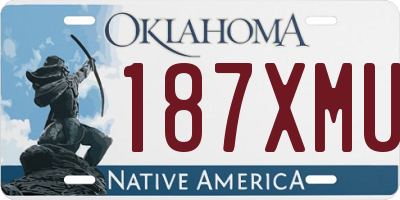 OK license plate 187XMU