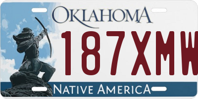 OK license plate 187XMW