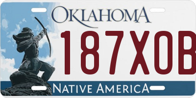 OK license plate 187XOB