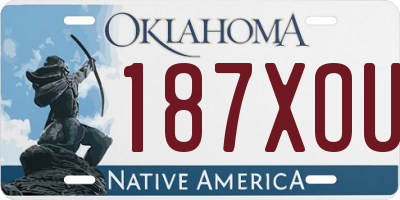 OK license plate 187XOU