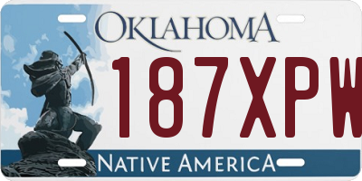 OK license plate 187XPW