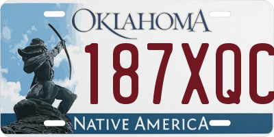 OK license plate 187XQC