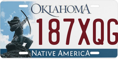 OK license plate 187XQG