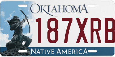 OK license plate 187XRB