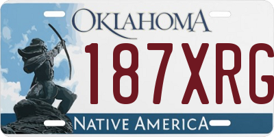 OK license plate 187XRG