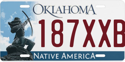 OK license plate 187XXB