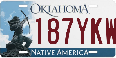OK license plate 187YKW