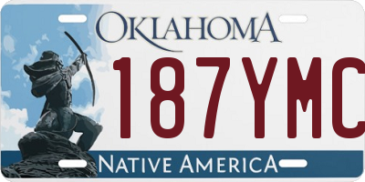OK license plate 187YMC